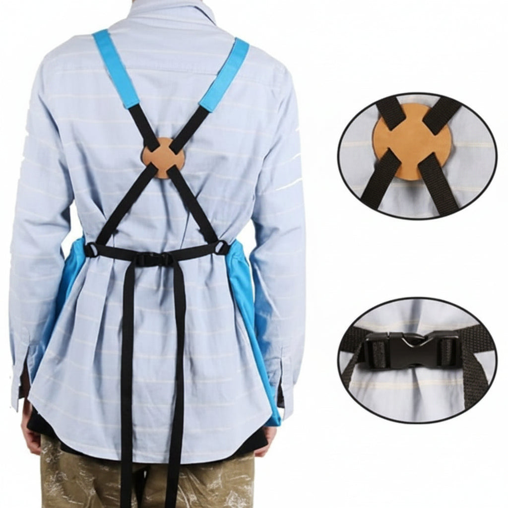 Adjustable Waist Garden Apron with Cross Back Straps and Oxford Material