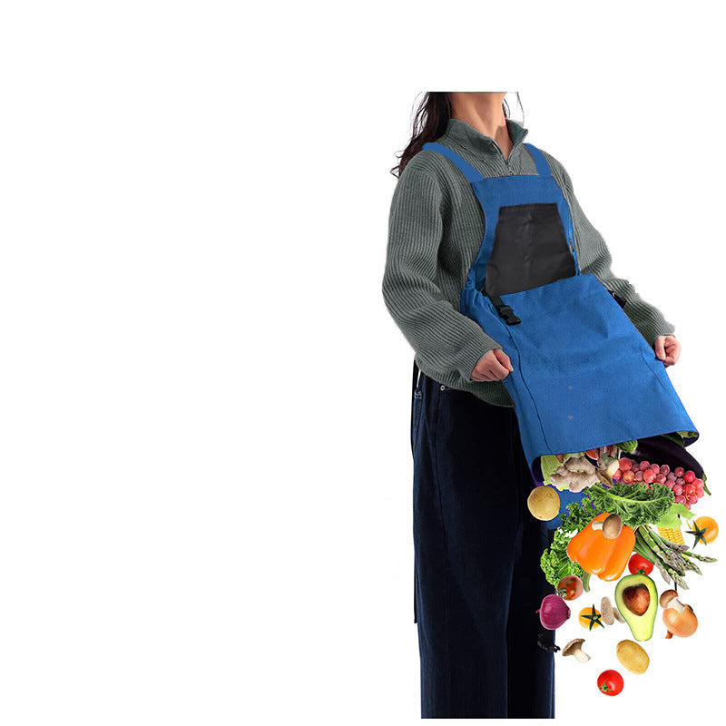 Adjustable Waist Garden Apron with Cross Back Straps and Oxford Material