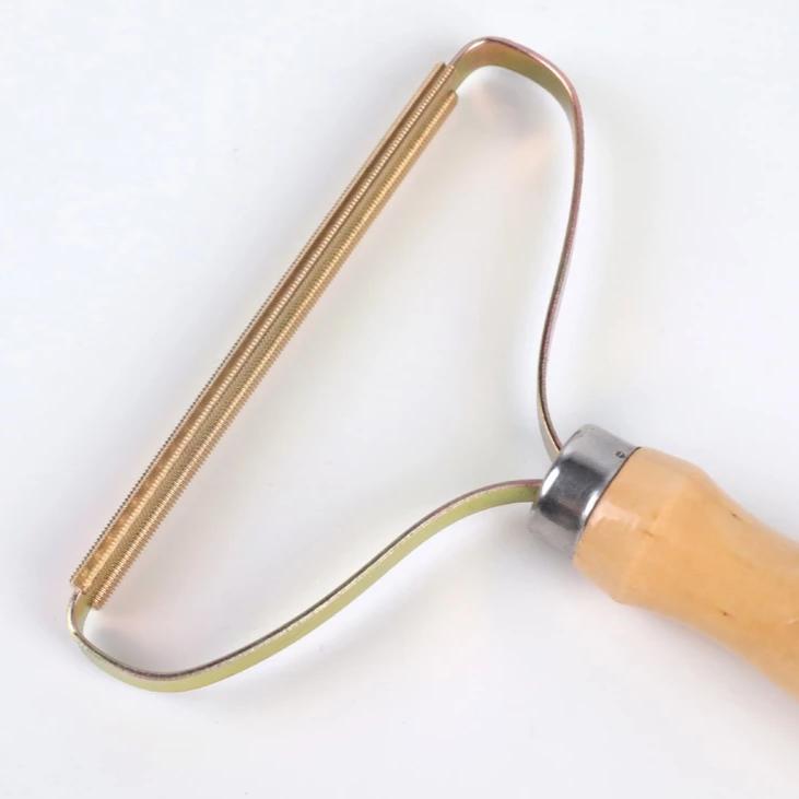 Wooden Fabric Shaver with Copper Blade