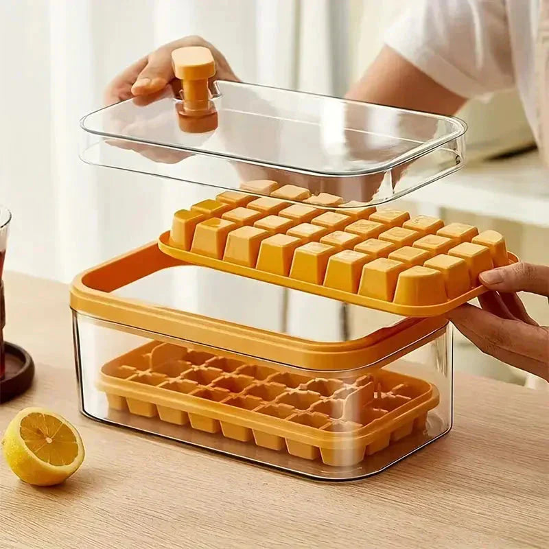 Ice Tray Set with Lid and Storage Box