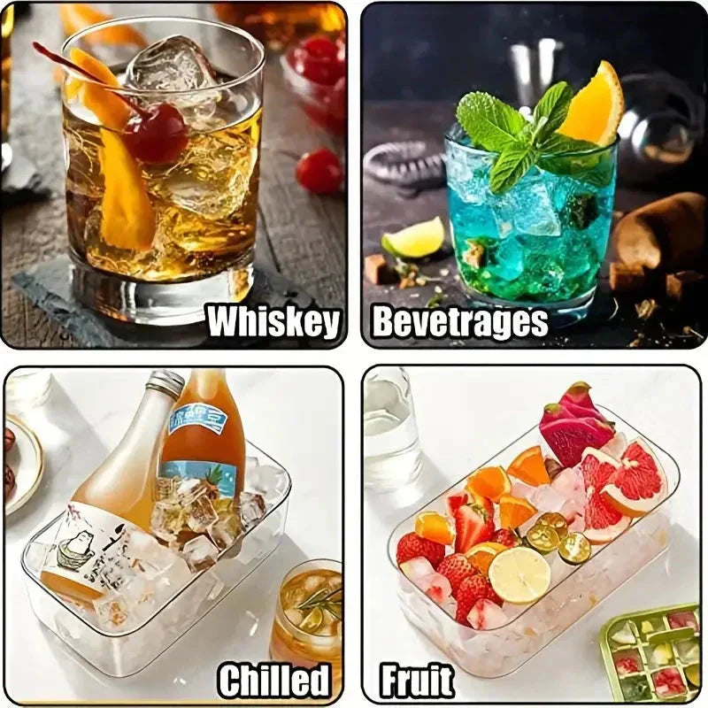 Ice Tray Set with Lid and Storage Box
