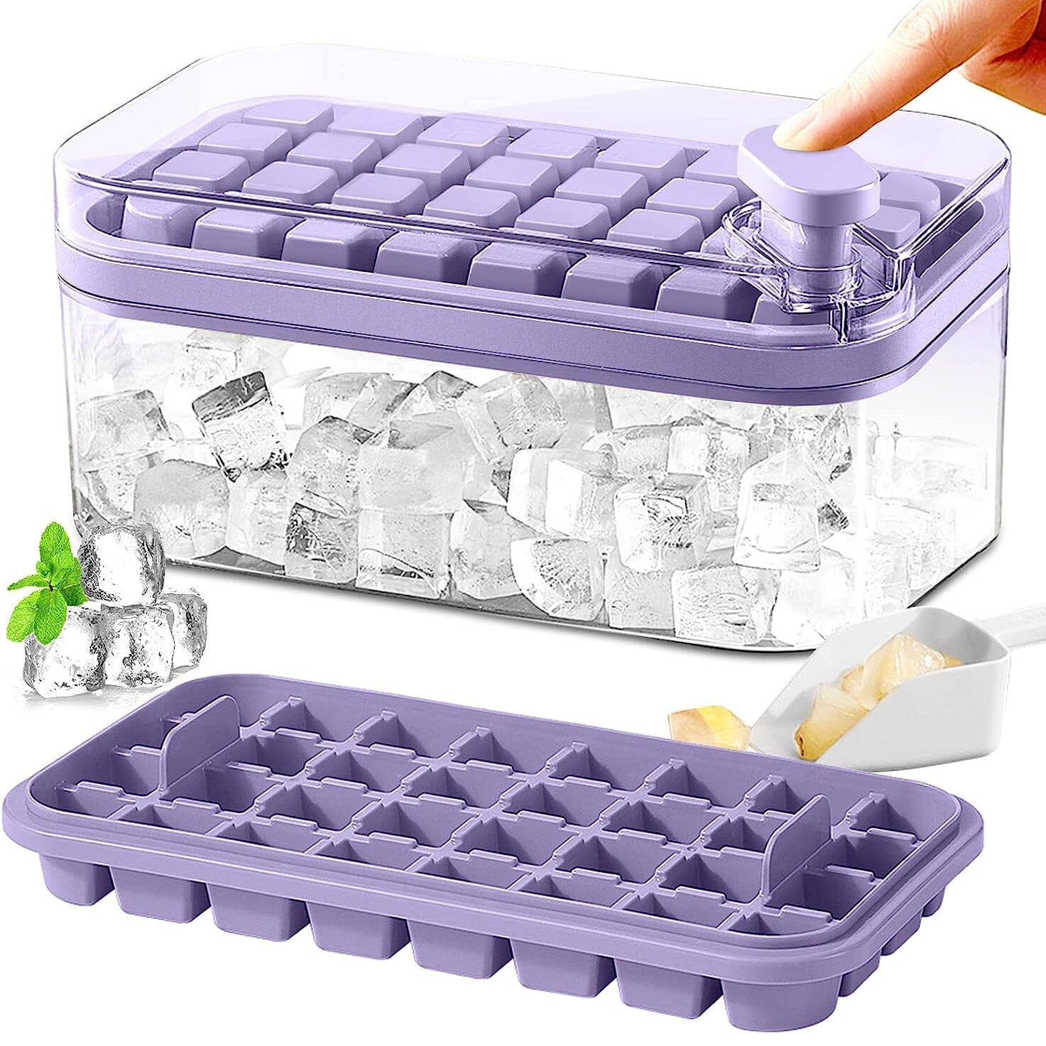 Ice Tray Set with Lid and Storage Box