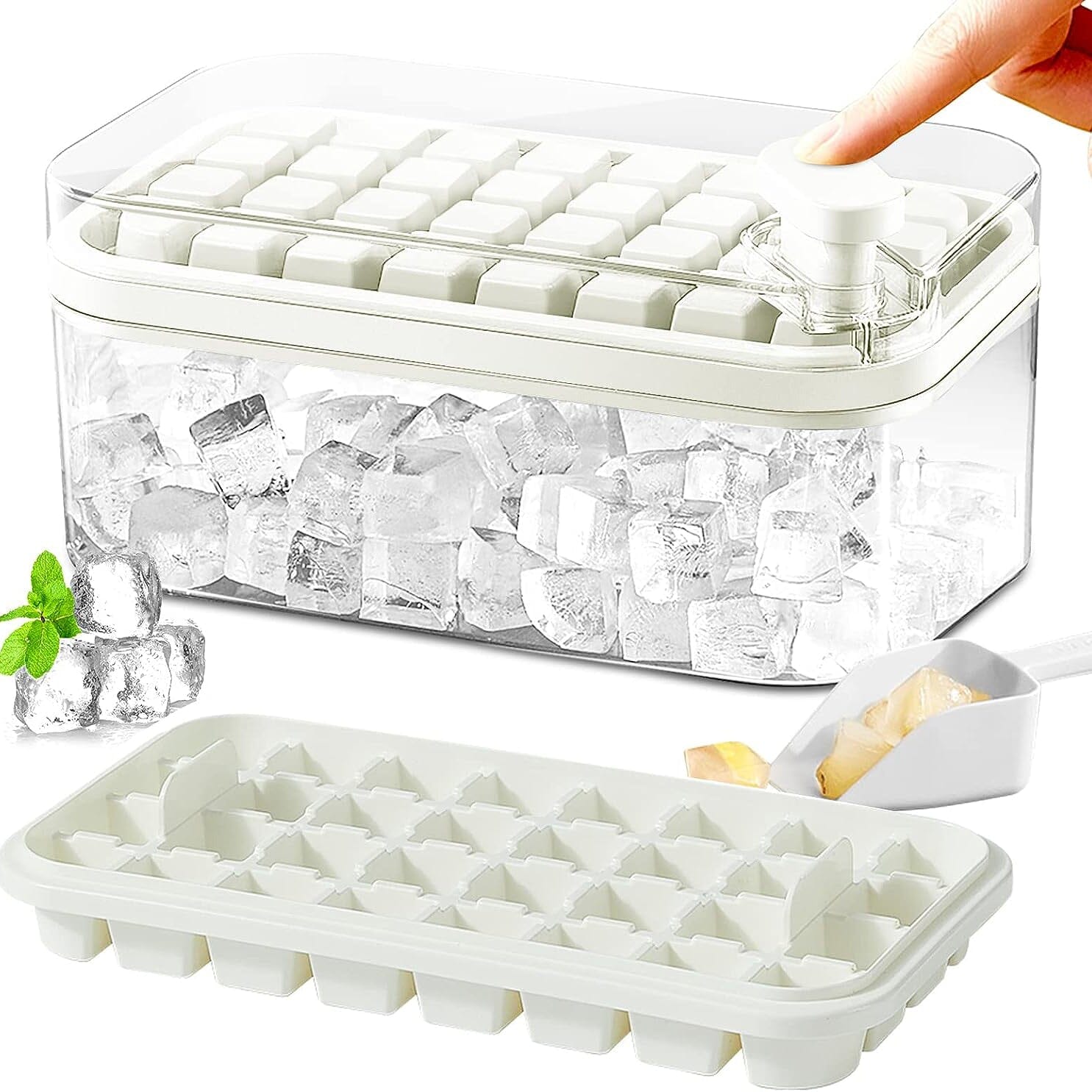 Ice Tray Set with Lid and Storage Box
