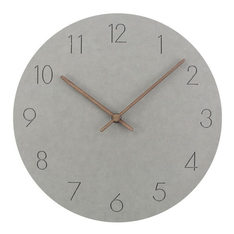 Scandinavian Style Wall Clock – MDF Frame with Walnut Clock Hands