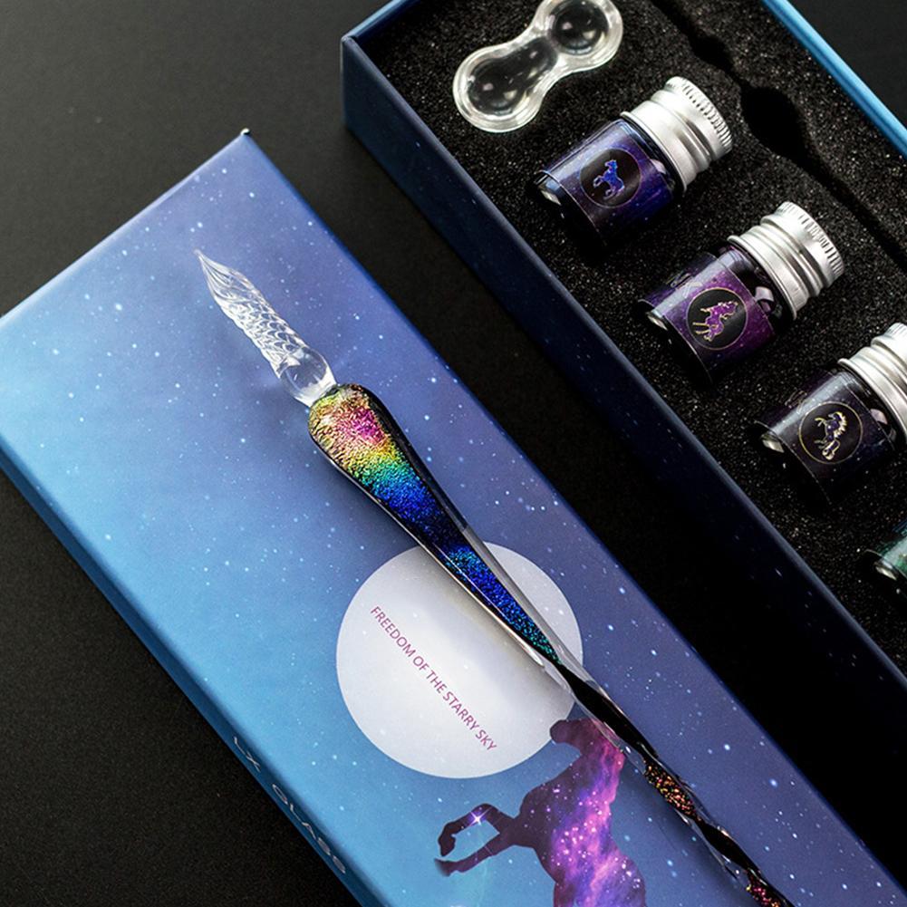 Spiral Tip Crystal Glass Pen Nib