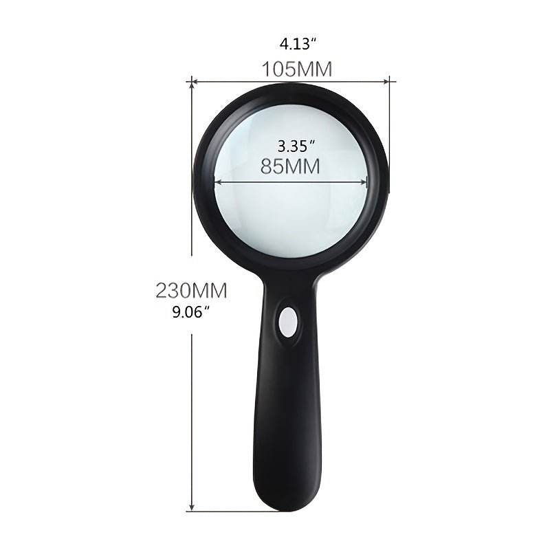 10X LED Magnifying Glass with Light | Clear View | Ergonomic Handle