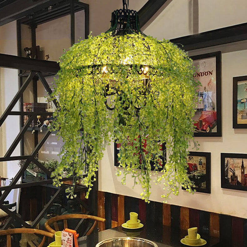 Pendant Light and Chandelier with Greenery for Modern Plant Display