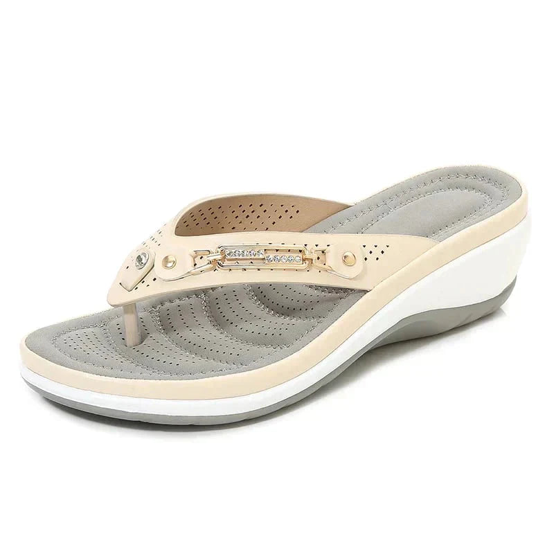 Women's Sandals with Orthopedic Sole and Toe Separator Design