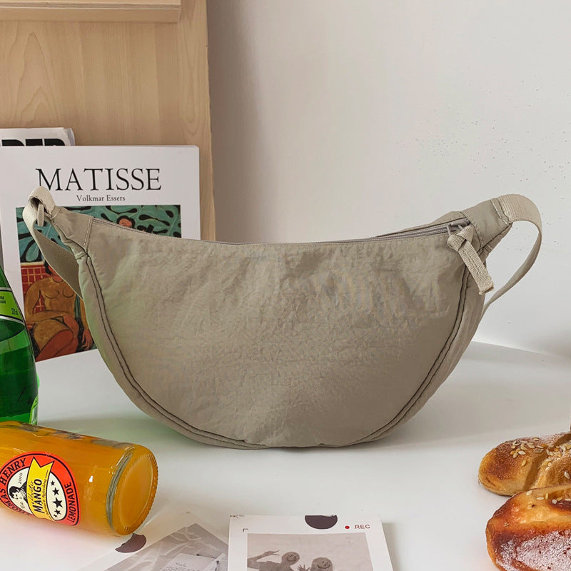 Adjustable Strap Half-Moon Shaped Shoulder Bag