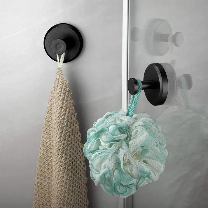 Adhesive Towel Hanger for Wall Mounting | Stainless Steel | Black, Silver, Gold | 5.5×5.5×5.6 cm