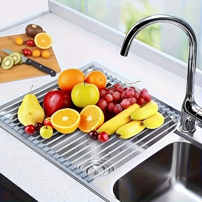 Stainless Steel Dish Drying Rack – Roll-Up Design