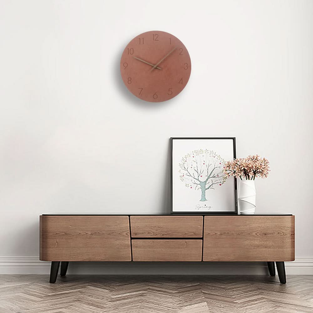 Scandinavian Style Wall Clock – MDF Frame with Walnut Clock Hands