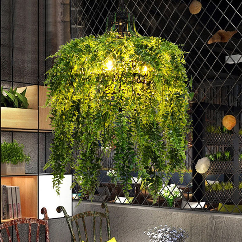 Pendant Light and Chandelier with Greenery for Modern Plant Display
