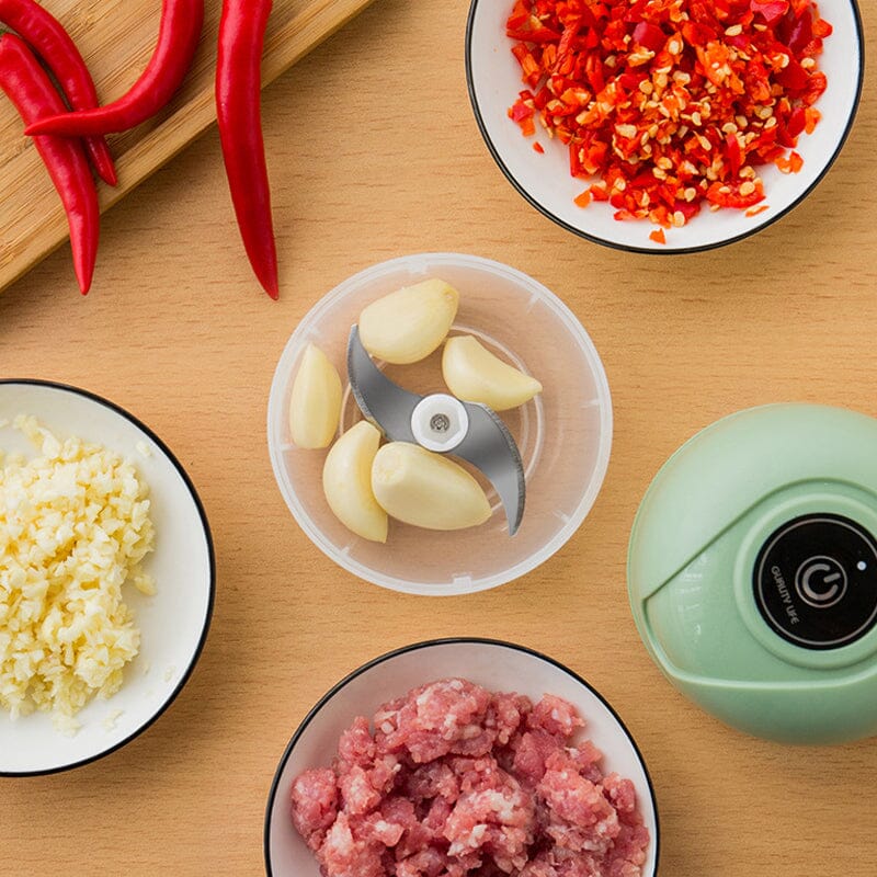 USB Rechargeable Garlic Chopper – Electric Food Processor