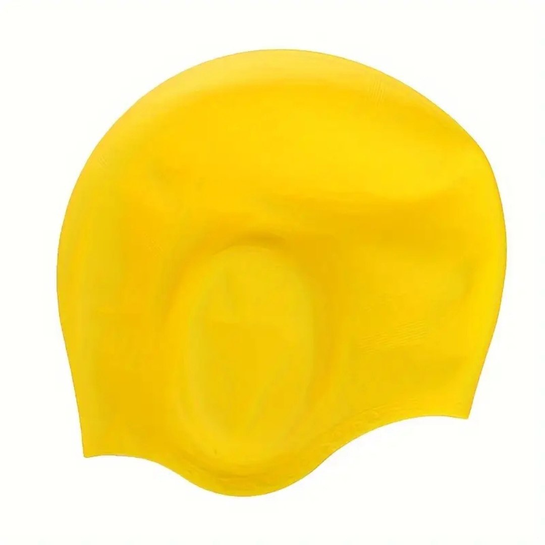 Silicone Swim Cap with Ear Protection - Comfortable and Waterproof