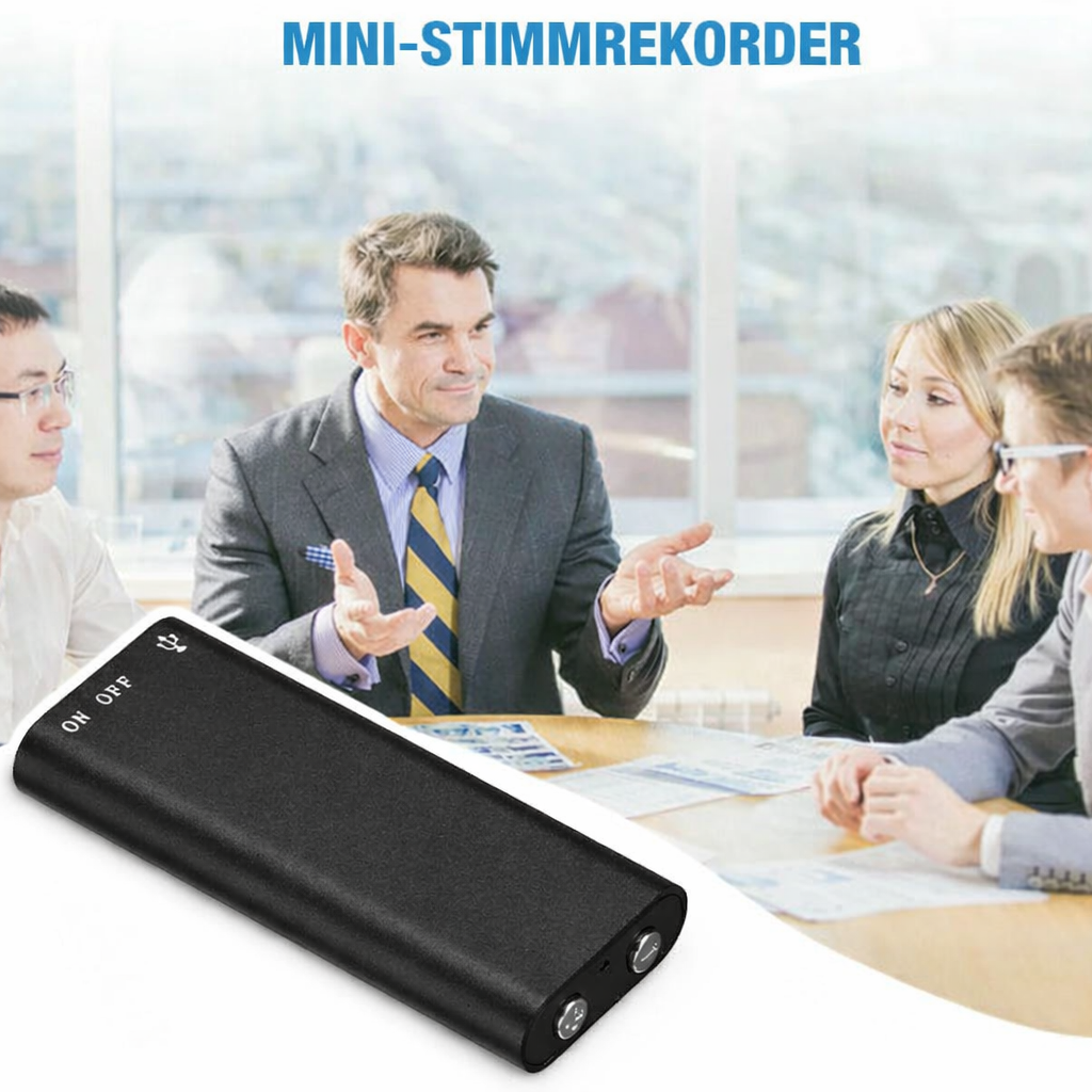Dictation Device | Portable Audio Recorder | One-Button Recording | MicroSpy