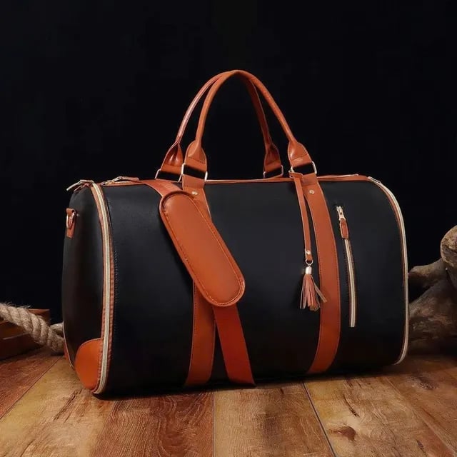 60L Duffel Bag with Garment Section and Shoe Storage Compartment