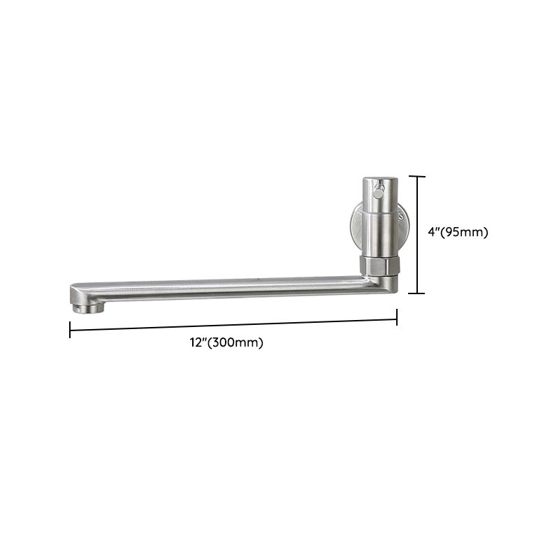 Wall-Mounted Stainless Steel Swivel Faucet – Single-Handle Pot Filler for Kitchen