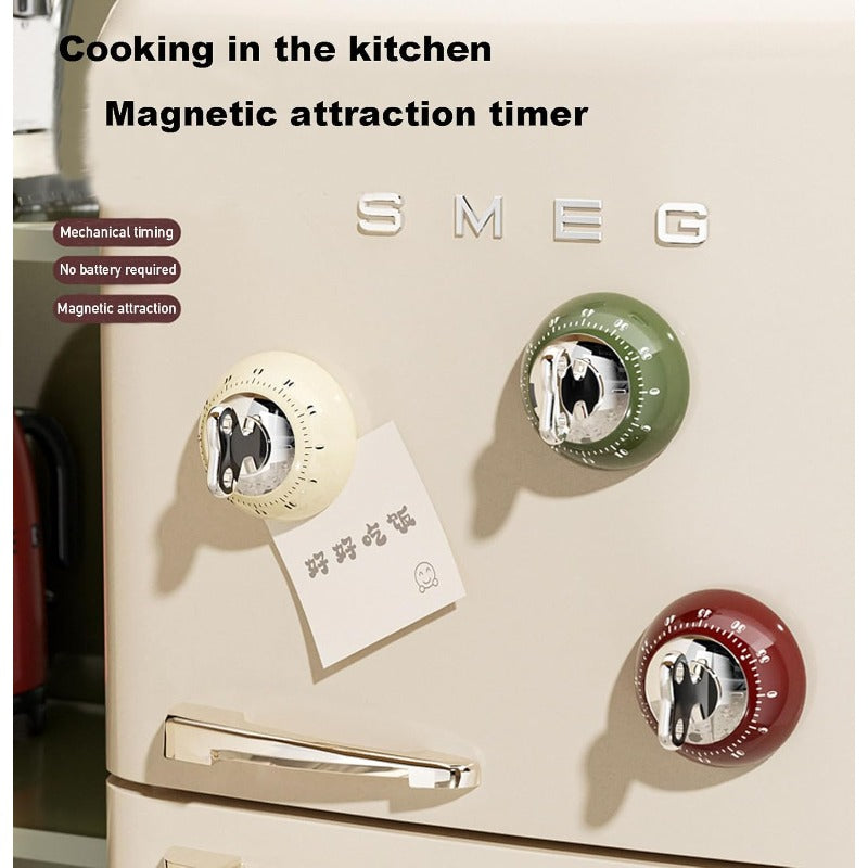 Magnetic Base Mechanical Timer for Kitchen Use