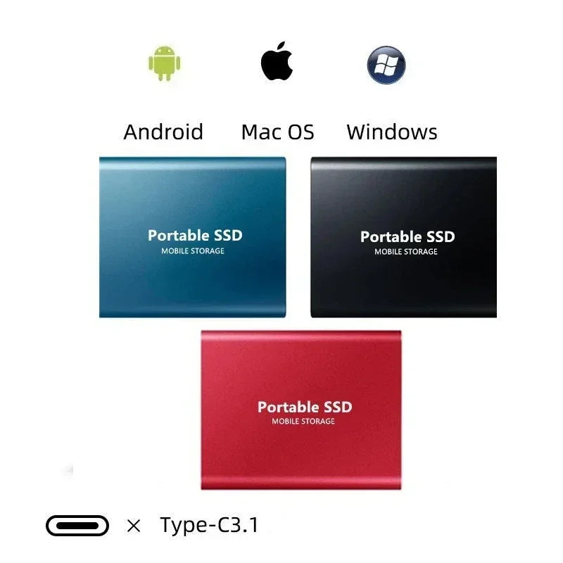 External SSD 128GB | Read/Write Speeds Up to 550 MB/s | Shock Resistant