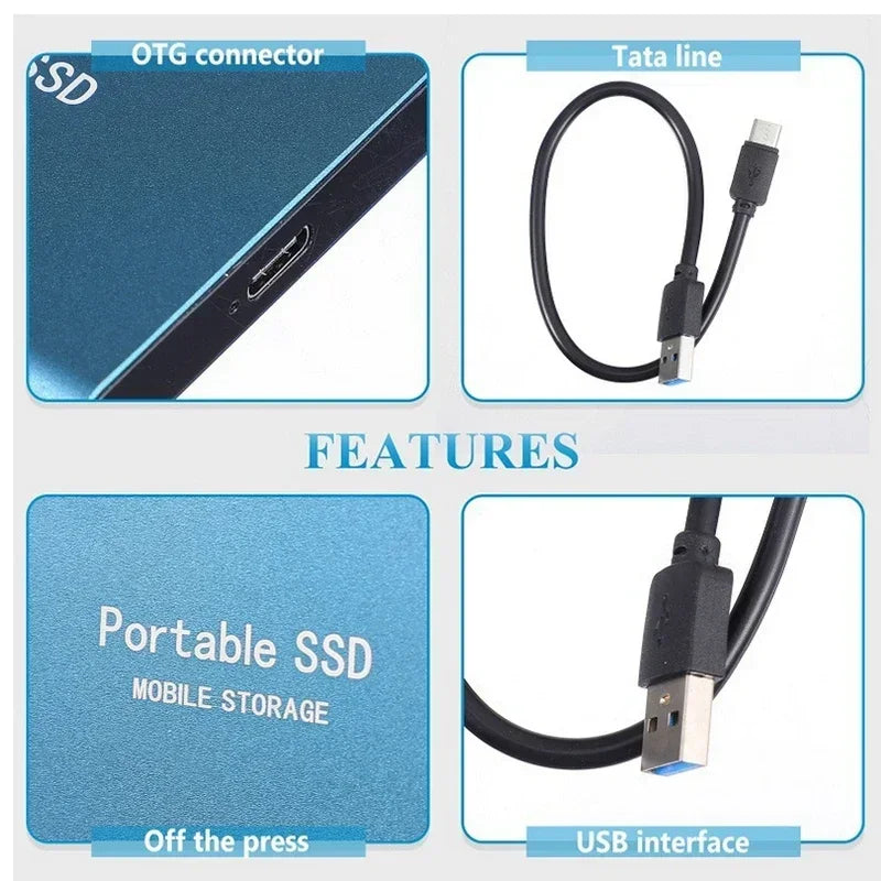 External SSD 128GB | Read/Write Speeds Up to 550 MB/s | Shock Resistant
