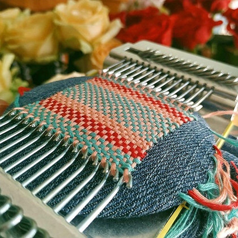 Vintage Mending Loom Set for Weaving and Repairing Socks, Sweaters, Jeans