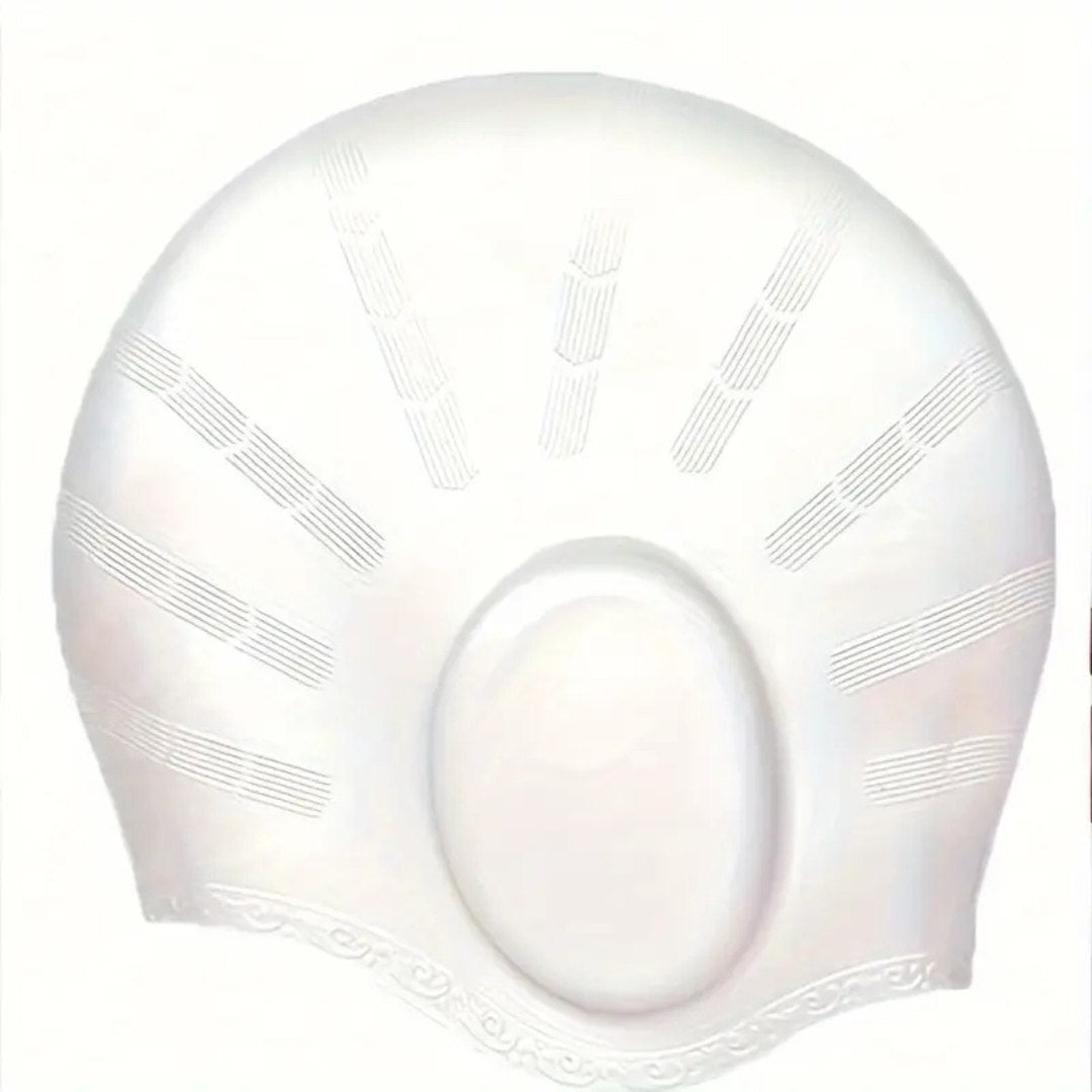 Silicone Swim Cap with Ear Protection - Comfortable and Waterproof