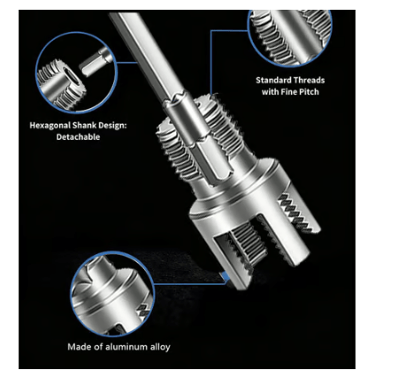 Aluminum Pipe Thread Cutting Tool – For Internal and External Threads