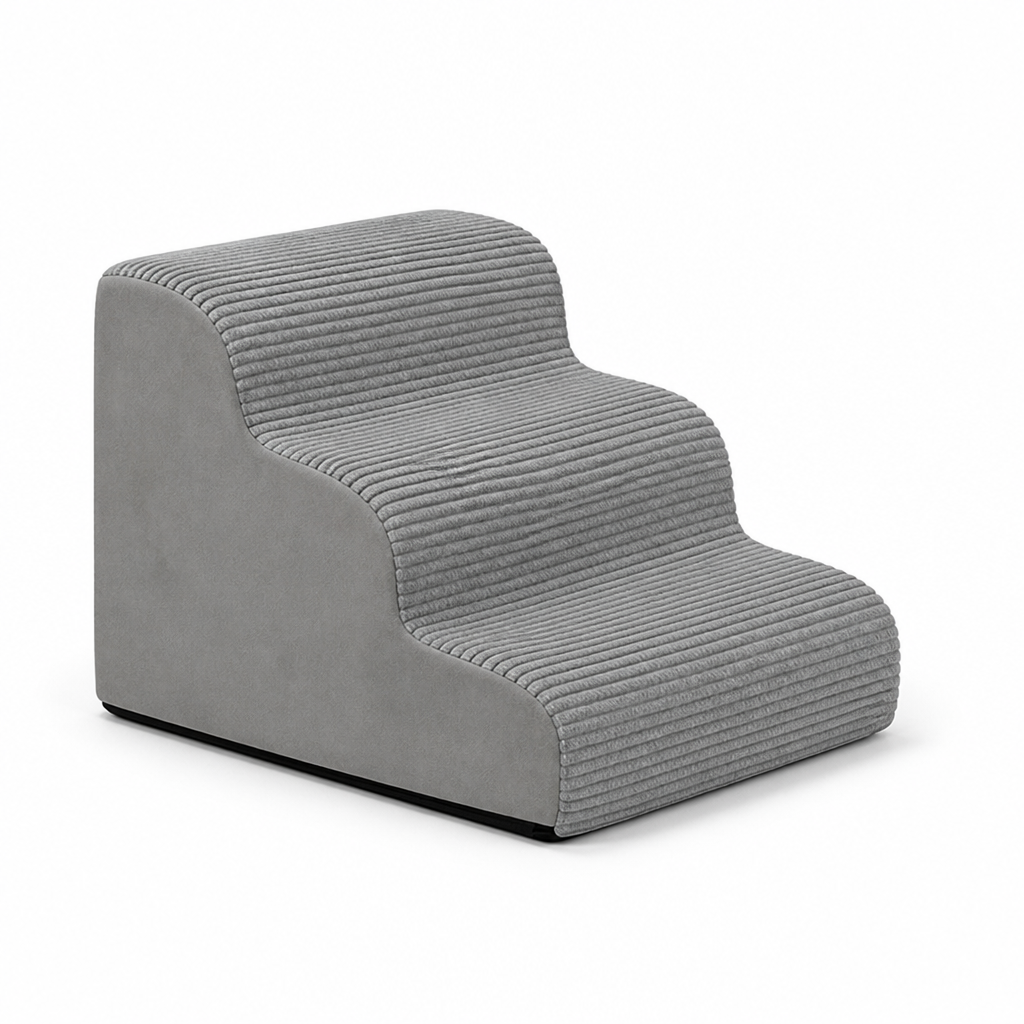 Gentle Slope & Non-Slip Pet Stairs (3-Step)