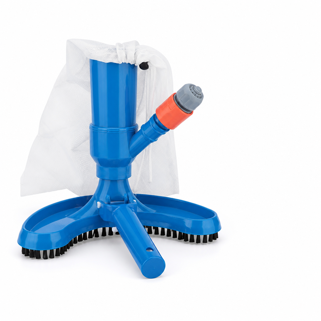 Fine Mesh Bag & Scrub Bristles Pool Vacuum Head (Universal Quick-Connect Swivel)