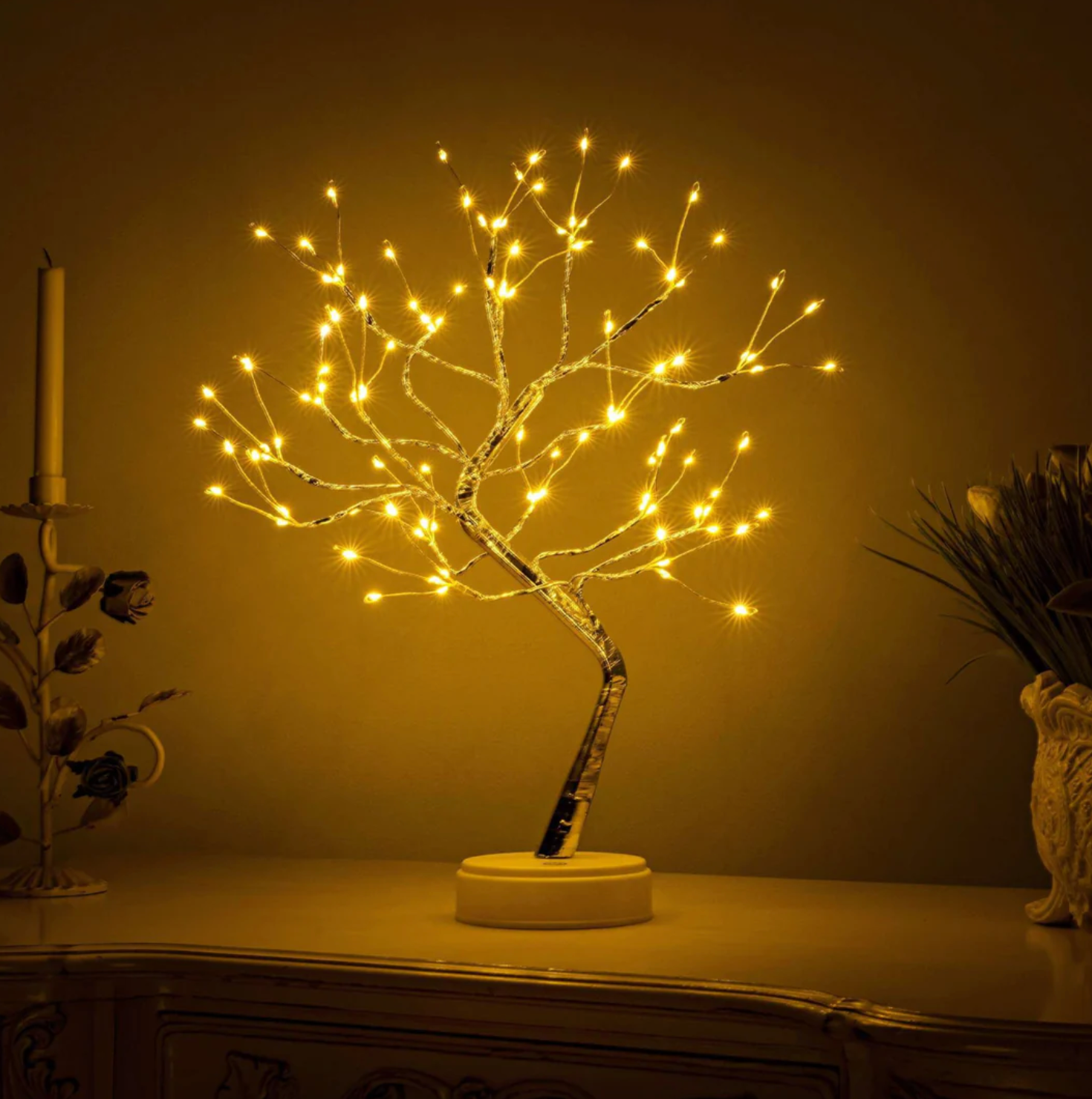 Magical Light Tree – Distinctive LED Battery Table Lamp – Cordless Bedside Lamp