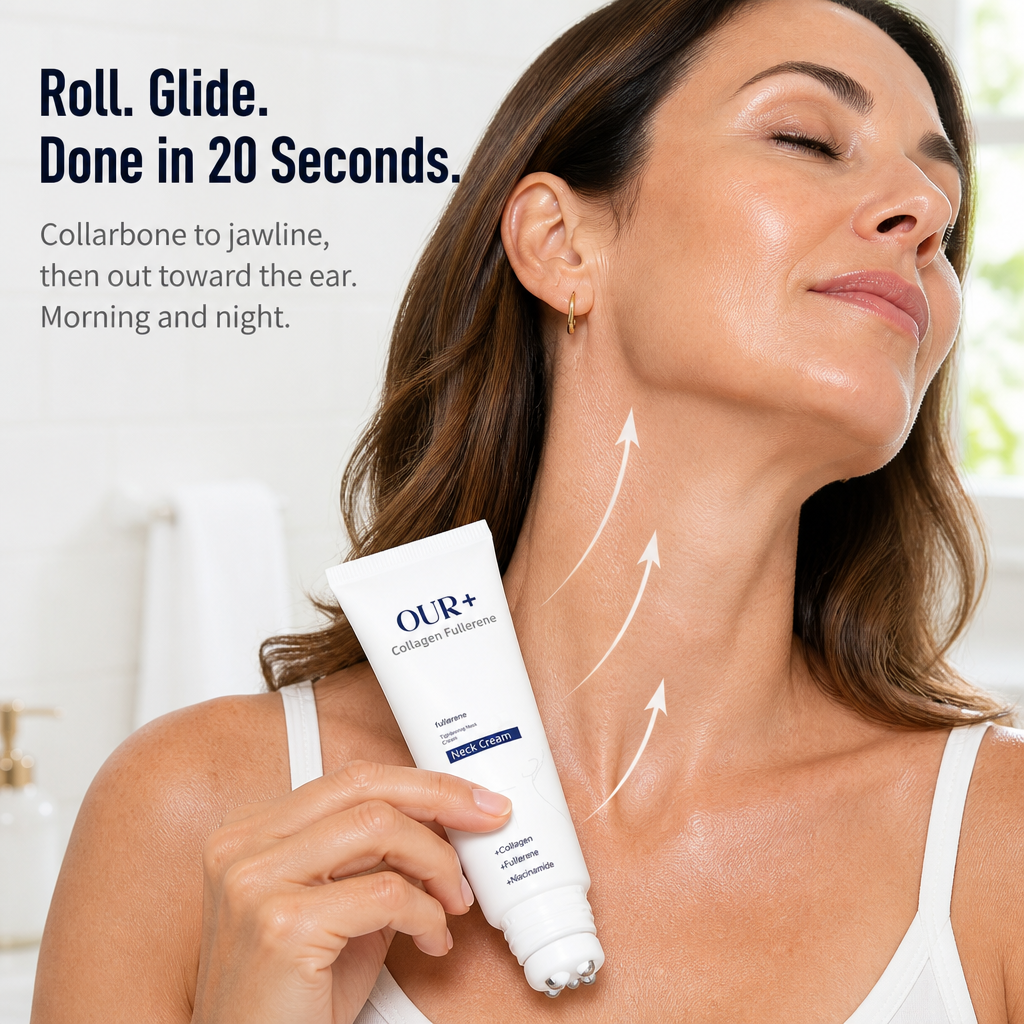 NeckLift Radiance™ — Smooth Out Tech Neck Using Chilled 5-Ball Peptide Cream