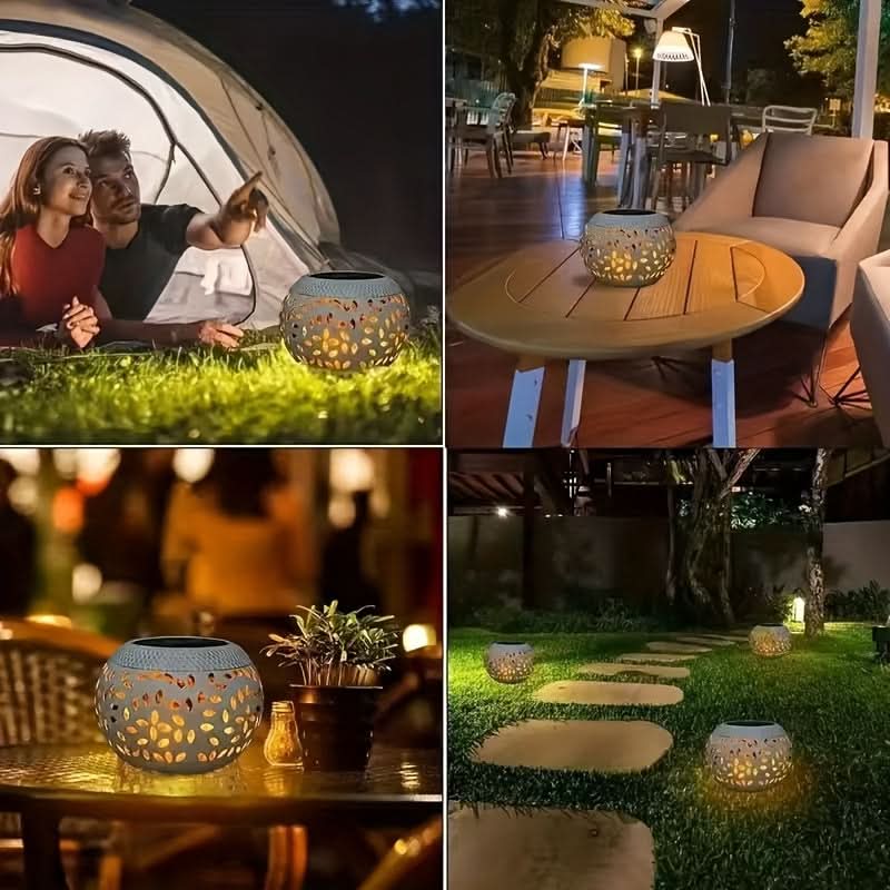 Outdoor Metal Table Lamp with Solar Power