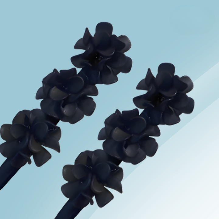 Flower-Decorated Hair Bun Shaper