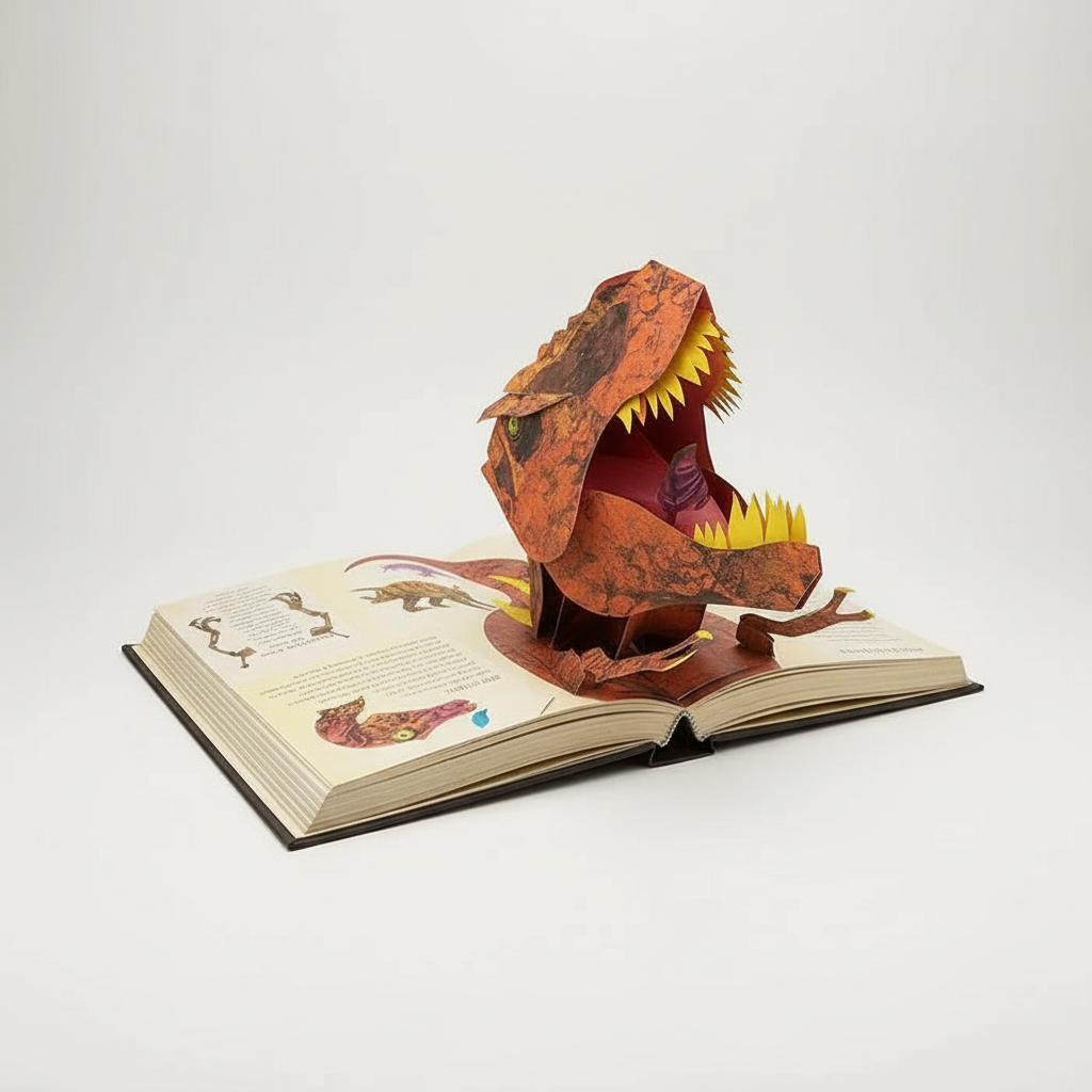 Interactive 3D Pop-Up Jurassic Storybook for Children