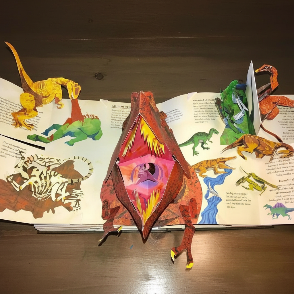 Interactive 3D Pop-Up Jurassic Storybook for Children