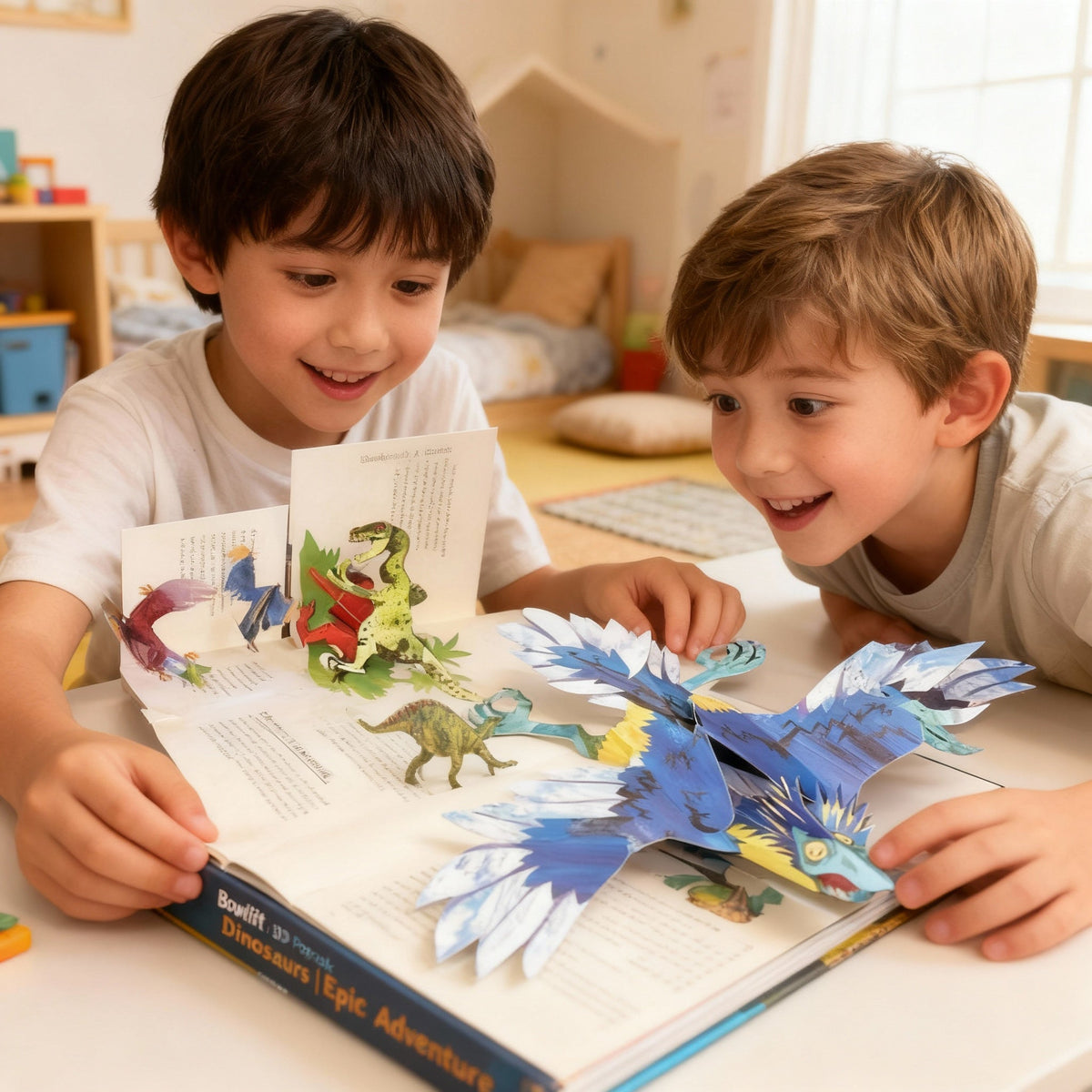 Interactive 3D Pop-Up Jurassic Storybook for Children