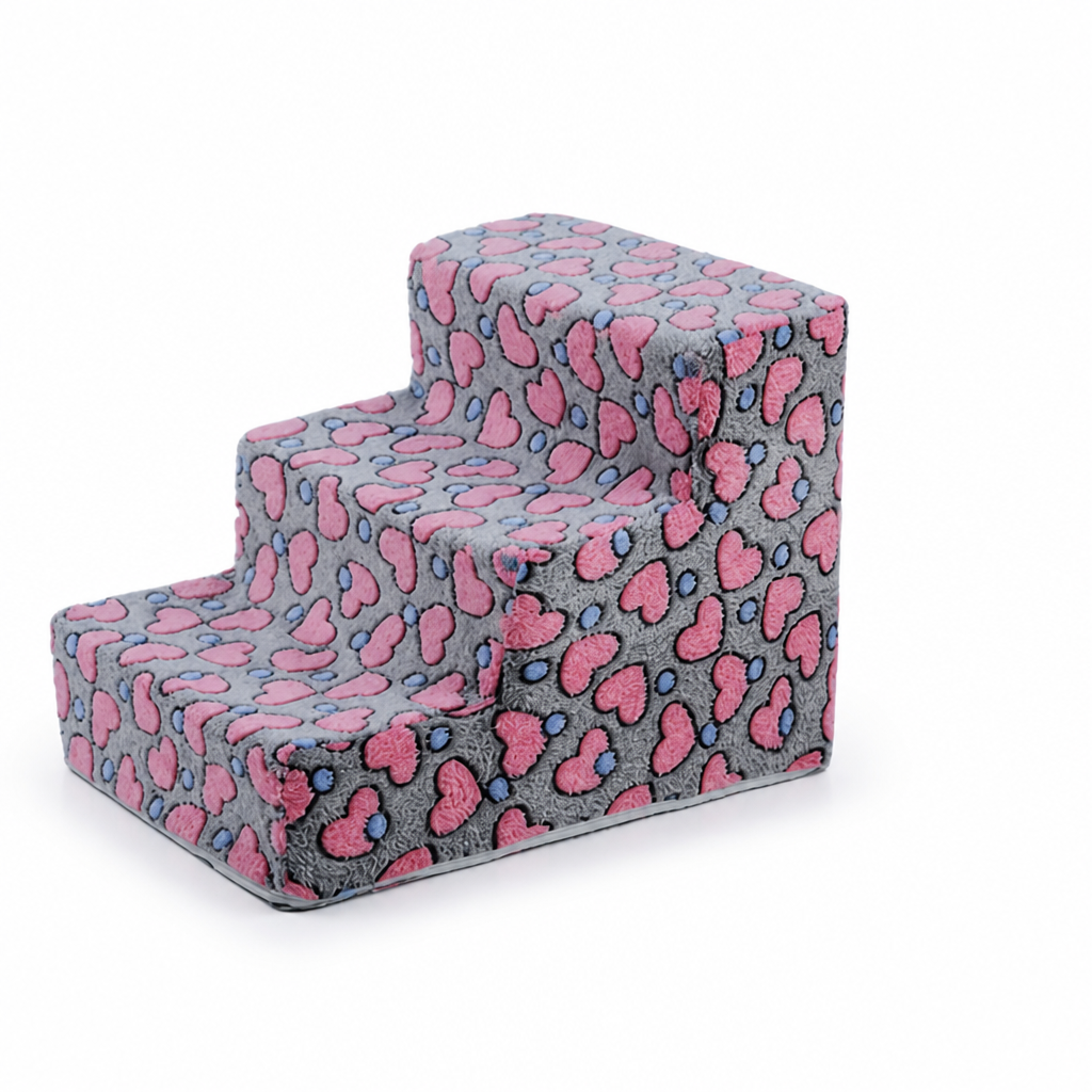 Removable & Washable Plush Pet Stairs (Right-Angle)