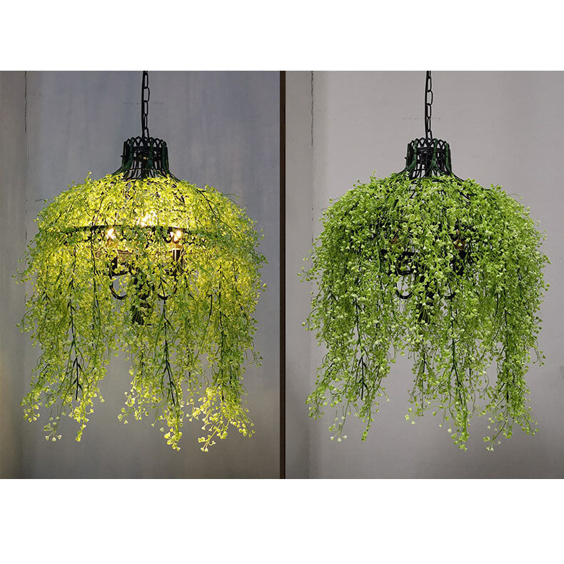 Pendant Light and Chandelier with Greenery for Modern Plant Display