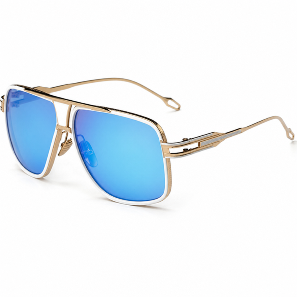 100% UV Protection Lightweight Alloy Aviator Sunglasses