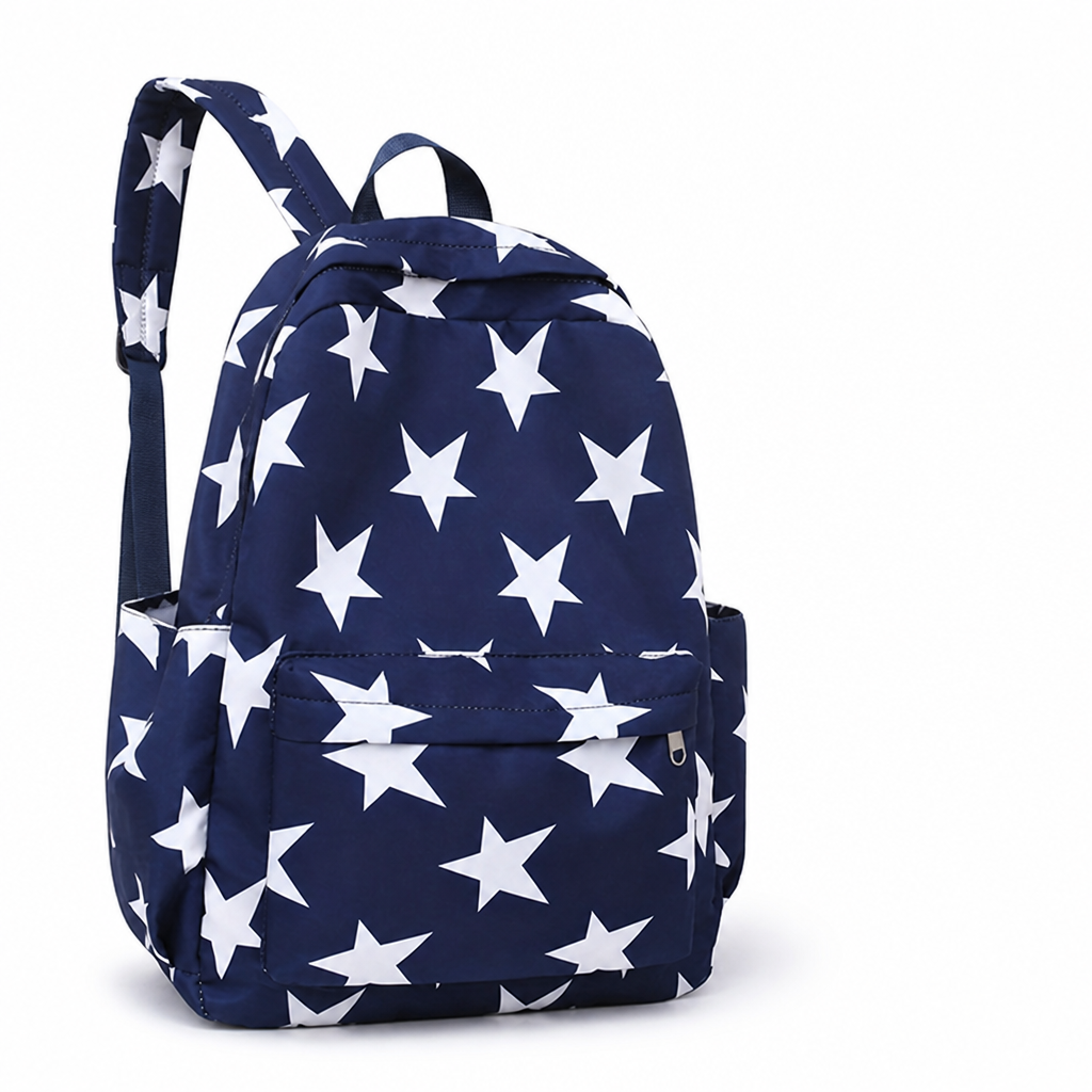 Durable & Lightweight Multicolor Star Print Backpack
