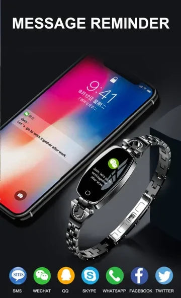 Smart Fitness Tracker with Heart Rate and Blood Pressure Monitor for Women