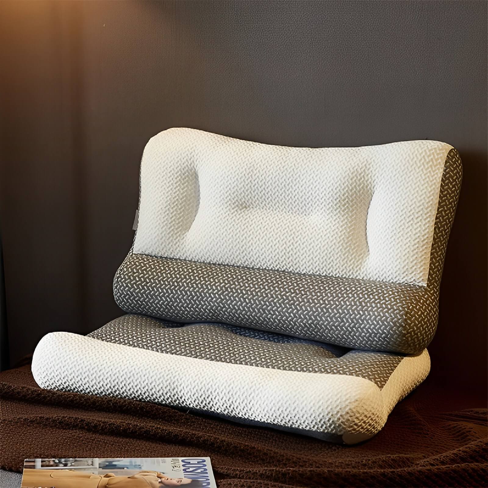 Neck Support Pillow with Ergonomic Memory Foam Design