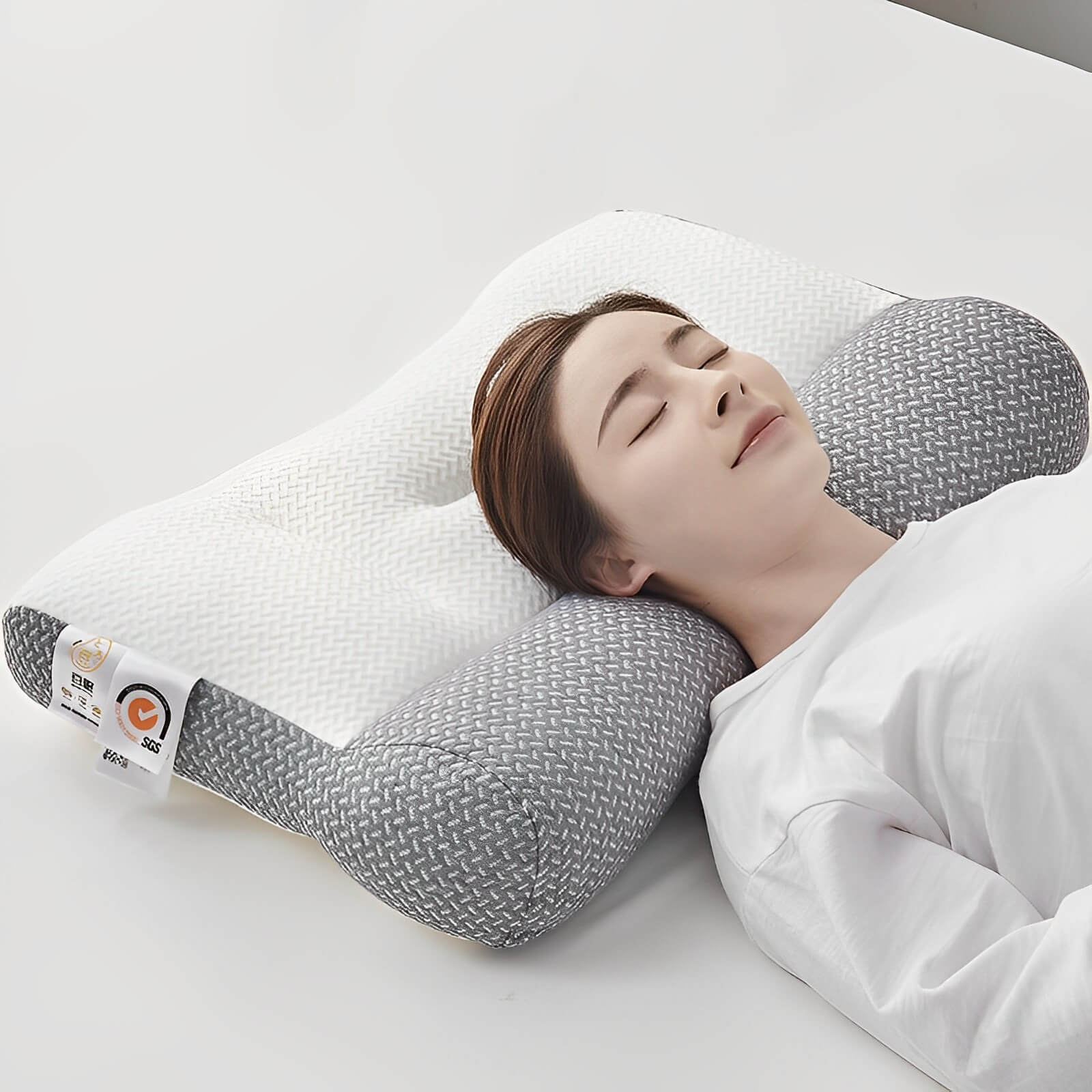 Neck Support Pillow with Ergonomic Memory Foam Design