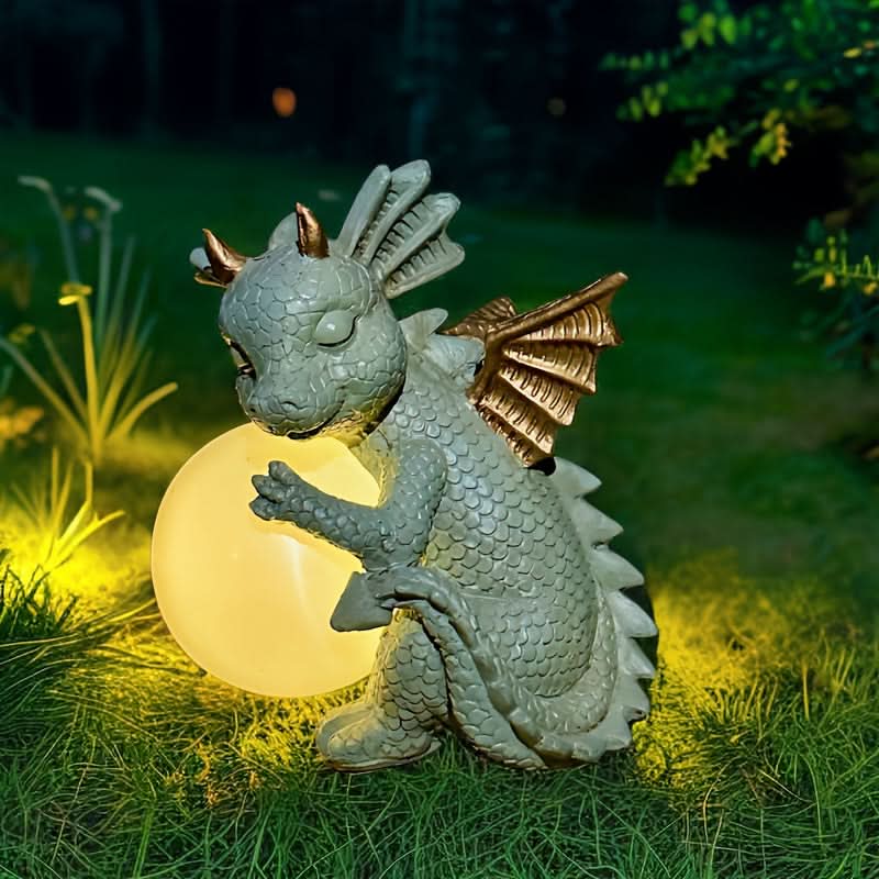 Solar Dinosaur Statue Light for Meditation and Relaxation