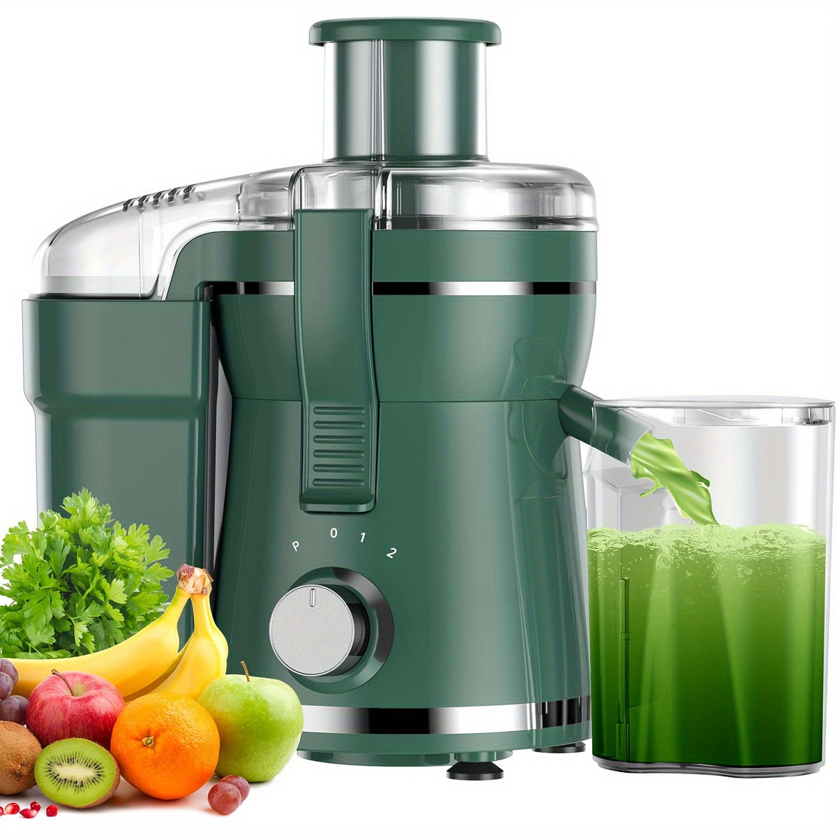 500W Stainless Steel Juicer for Fruits and Vegetables with Wide Mouth