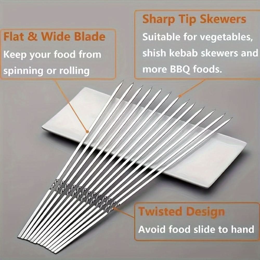 Stainless Steel Skewers Set for BBQ Cooking