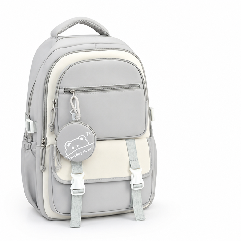 Lightweight & Spacious Nylon Backpack (Includes Coin Purse)