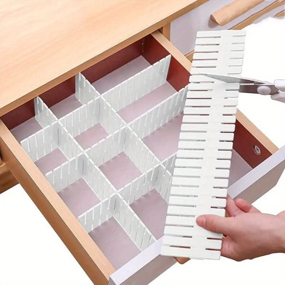 Adjustable Drawer Divider Set for Organizing Storage Spaces