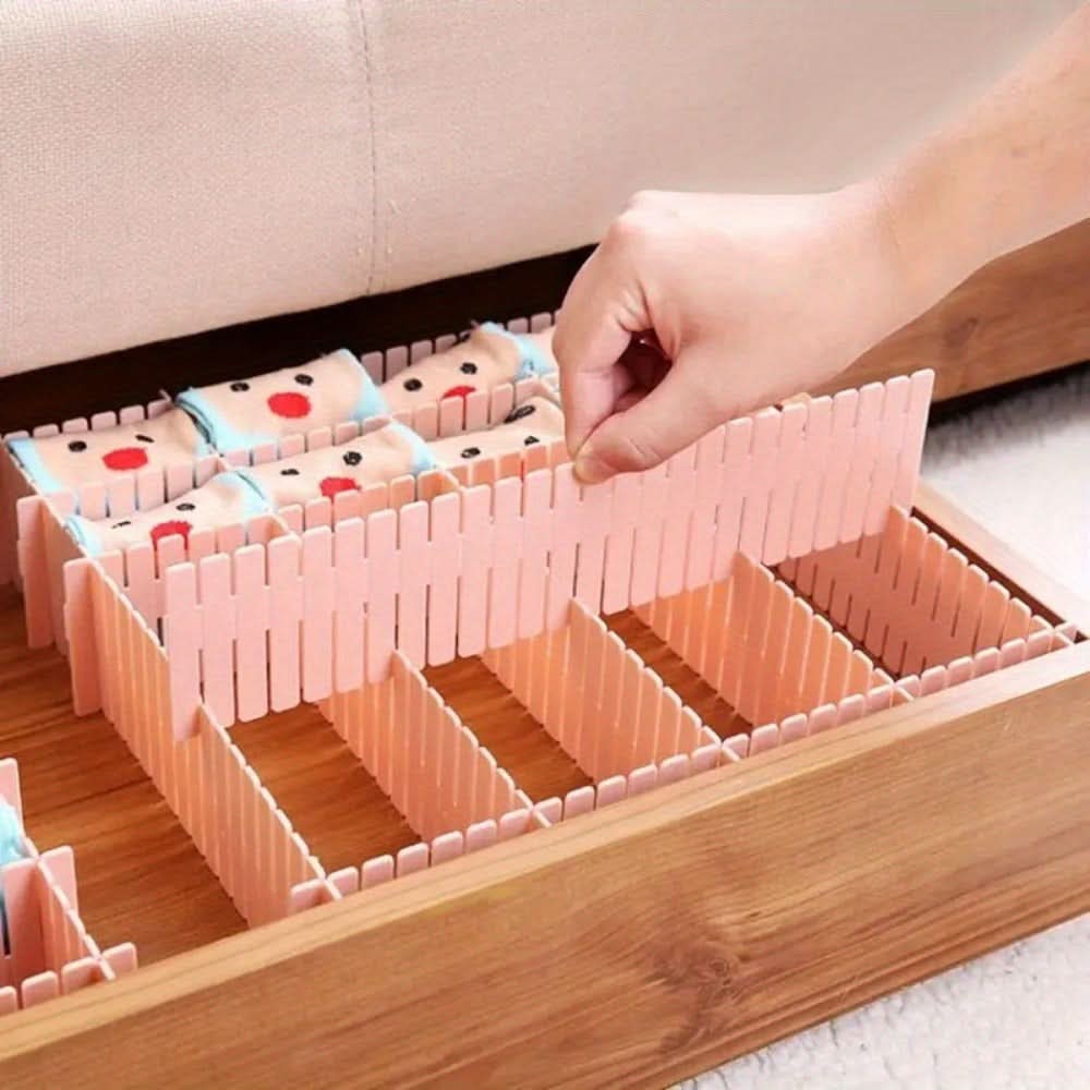 Adjustable Drawer Divider Set for Organizing Compartments